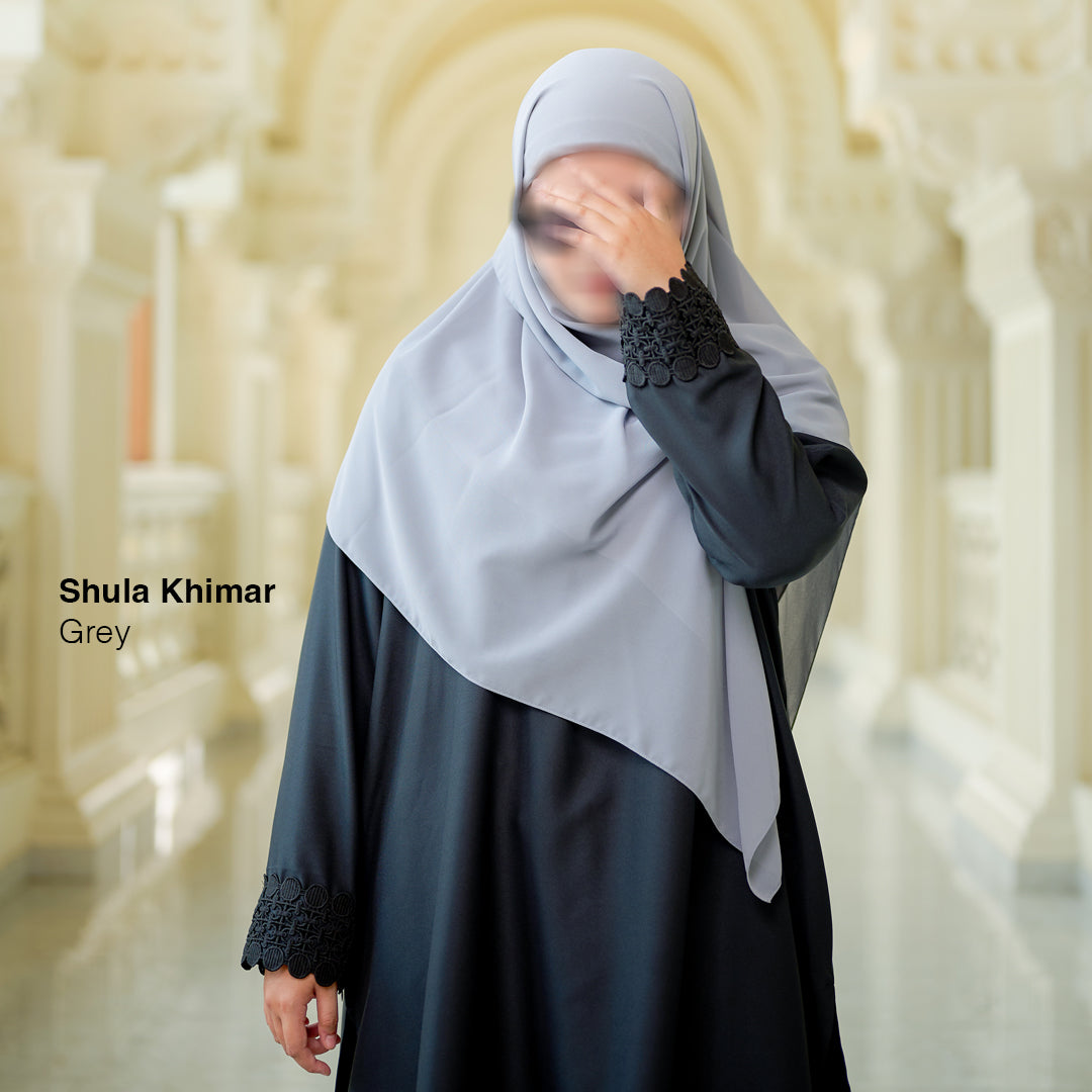 Gerai Hawa - Shula Scarf Hijab Segi Empat Wangi Vanilla 2 Layer Khimar Instant Syar'i 140x140cm