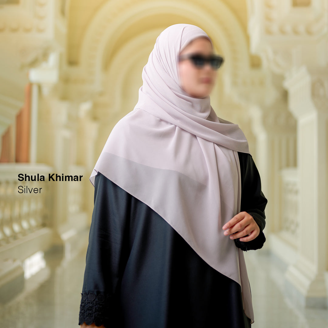 Gerai Hawa - Shula Scarf Hijab Segi Empat Wangi Vanilla 2 Layer Khimar Instant Syar'i 140x140cm