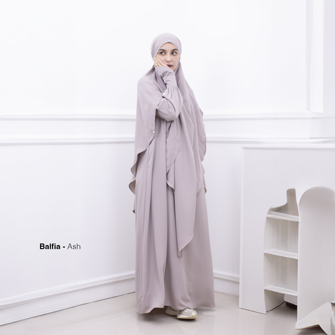 Gerai Hawa - Balfia Abaya Set French Khimar Syar’i Daily Polos Busui Friendly - Metamorfosa