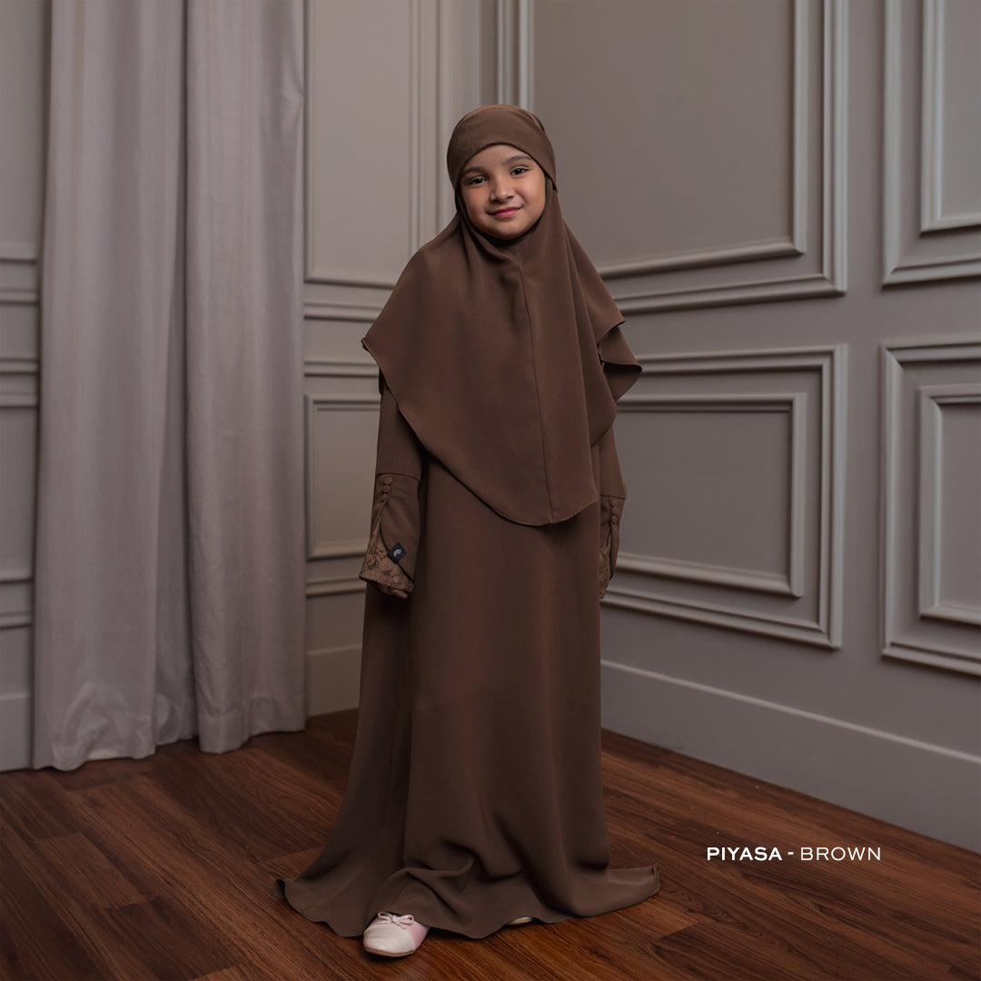 Gerai Hawa - Piyasa Abaya Set French Khimar Instant Syar’i Anak Perempuan - Tanaric Privé - Madah Samudra - Eid Collection