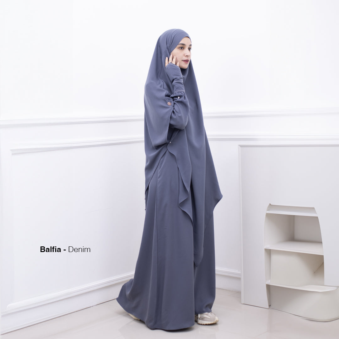 Gerai Hawa - Balfia Abaya Set French Khimar Syar’i Daily Polos Busui Friendly - Metamorfosa