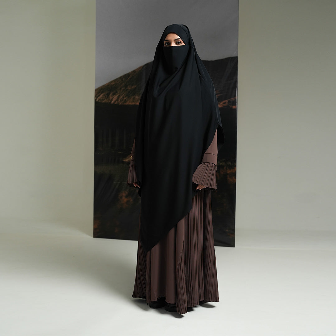 Gerai Hawa - Fidelia & Jaafira Abaya/ Gamis/ Dress Set French Khimar Anti UV Cooling Technology