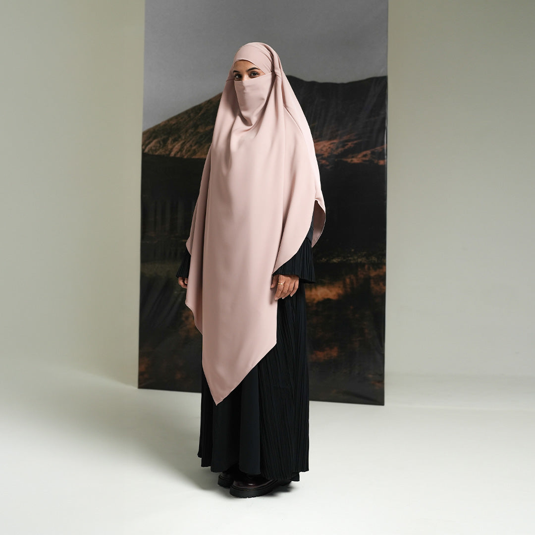Gerai Hawa - Fidelia & Jaafira Abaya/ Gamis/ Dress Set French Khimar Anti UV Cooling Technology
