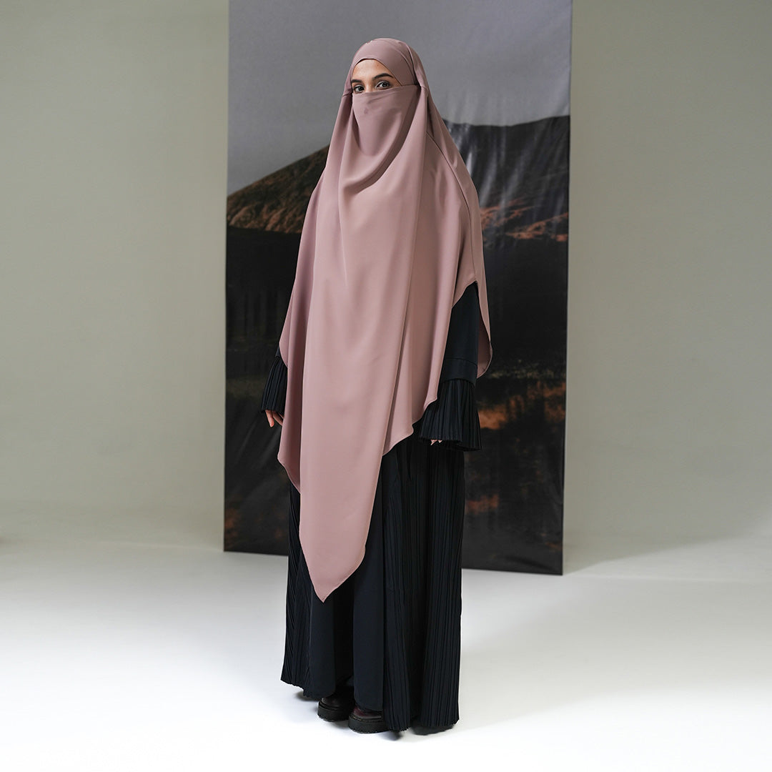Gerai Hawa - Fidelia & Jaafira Abaya/ Gamis/ Dress Set French Khimar Anti UV Cooling Technology