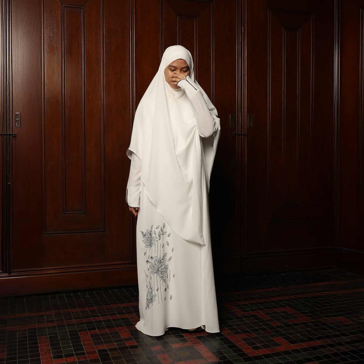 [IMPERFECT SALE] Gerai Hawa - One Set Gamis & Abaya Hijab French Khimar